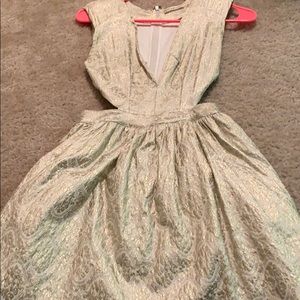 Gold cocktail dress